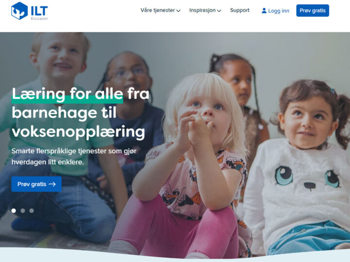 Skjermbilde av den nye hjemmesiden som ble lansert i mars 2023