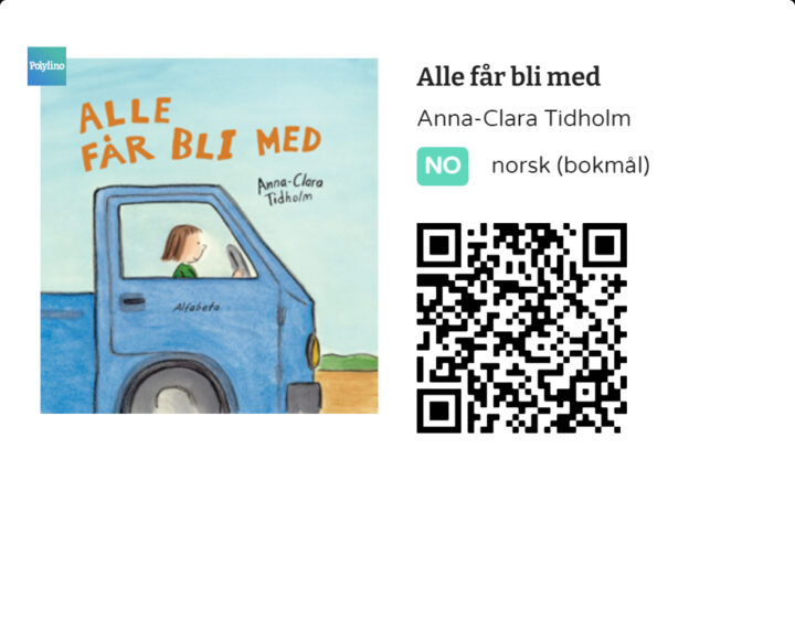 QR-kode til boken Alle får vera med av Anna-Clara Tidholm