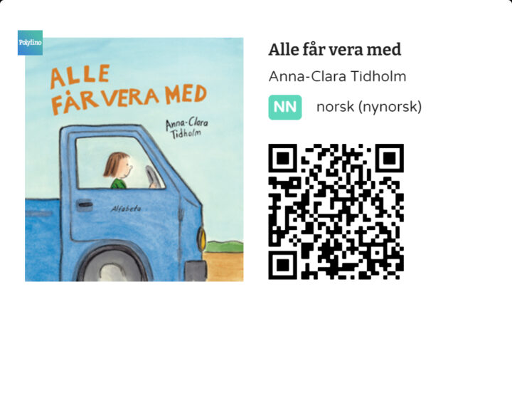 QR-kode til boken Alle får vera med av Anna-Clara Tidholm