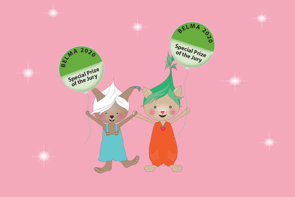 Polylino sine lesemaskoter feirer at vi har vunnet BELMA 2020 Special Prize of the Jury