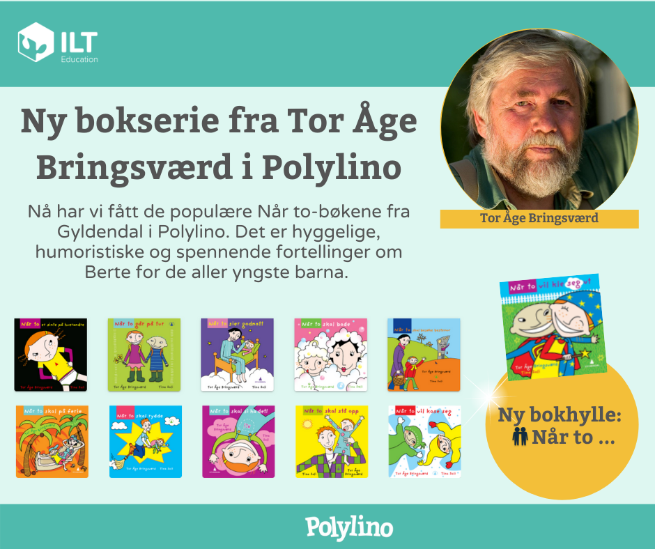Innlegg som viser teksten Nå har vi endelig fått inn de populære bildebøkene om Berte i Polylino. Bøkene i Når to-serien er skrevet av Tor Åge Bringsværd og er gitt ut på Gyldendal. God lesing og lytting