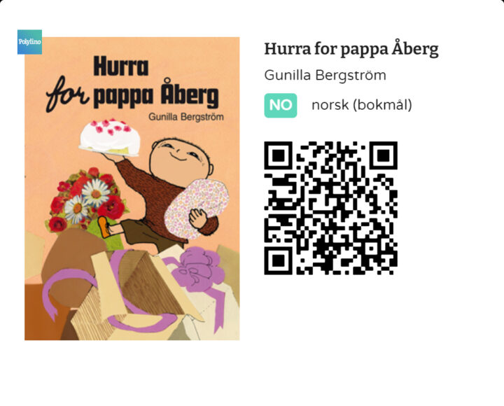 QR-kode til boken Hurra for pappa Åberg av Gunilla Bergström