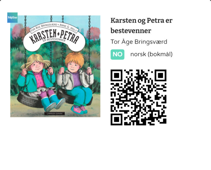 QR-kode til boken Karsten og Petra er bestevenner av Tor Åge Bringsværd