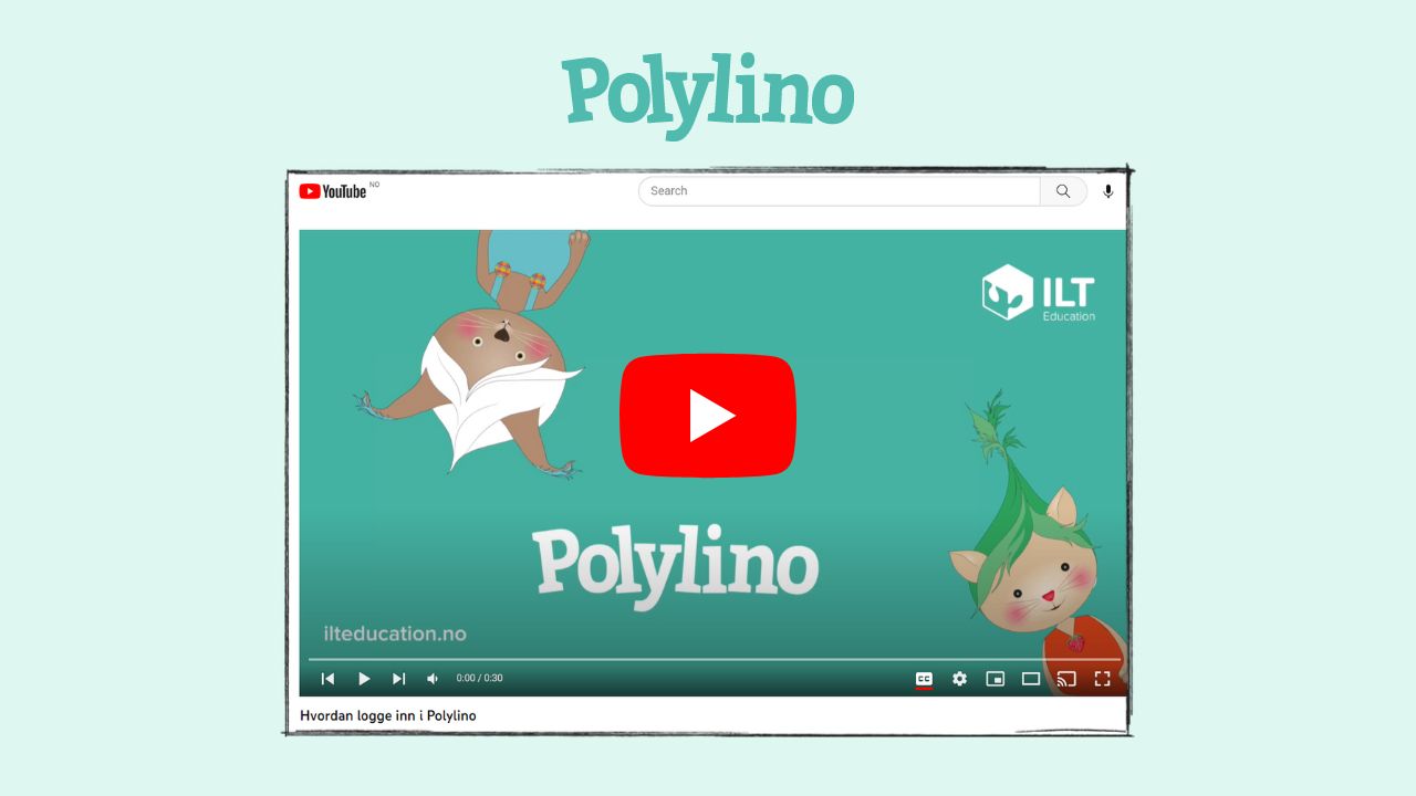 Skjermbilde av YouTube-spillelisten til Polylino barnehage