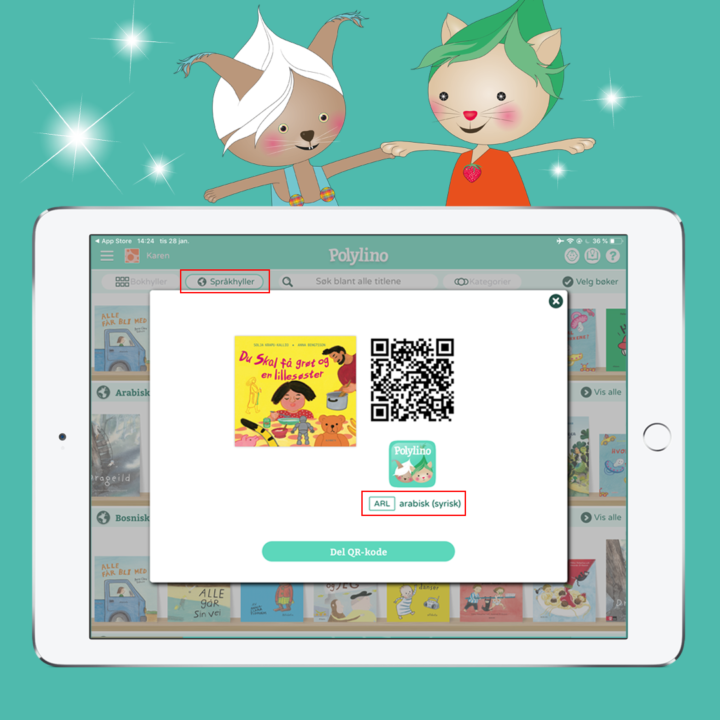 Den 28. januar 2020 lanserte vi funksjonaliteten for å opprette QR-koder direkte koblet til et språk i Polylino.