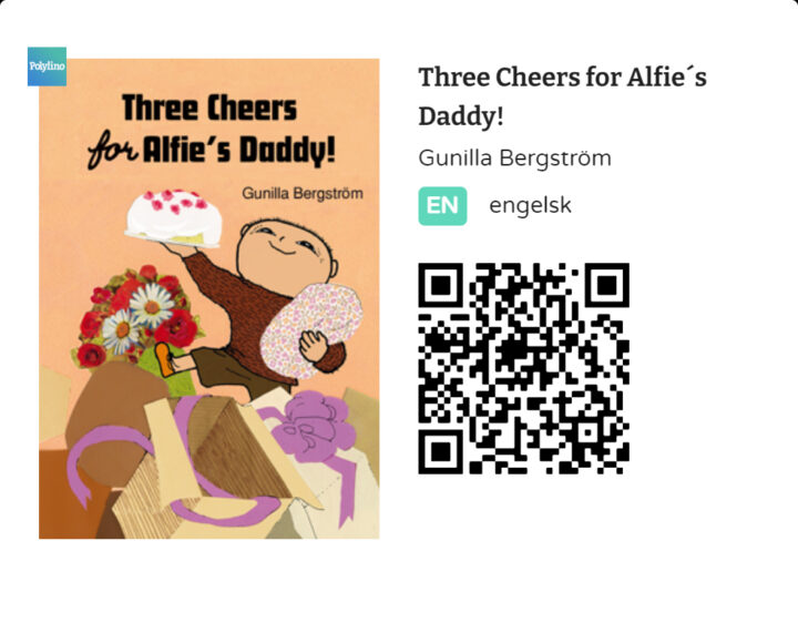 QR-koden til boken Three Cheers for Alfie´s Daddy! av Gunilla Bergström