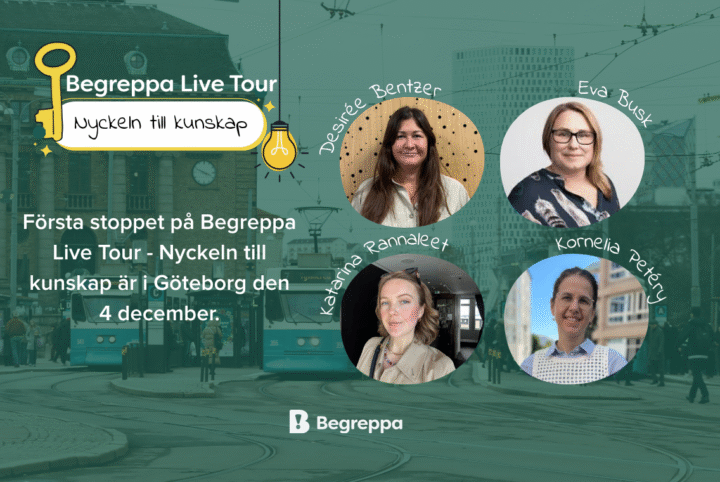 Talare på Begreppa Live Tour Göteborg – Desirée Bentzer, Eva Busk, Katarina Rannaleet och Kornelia Petéry.