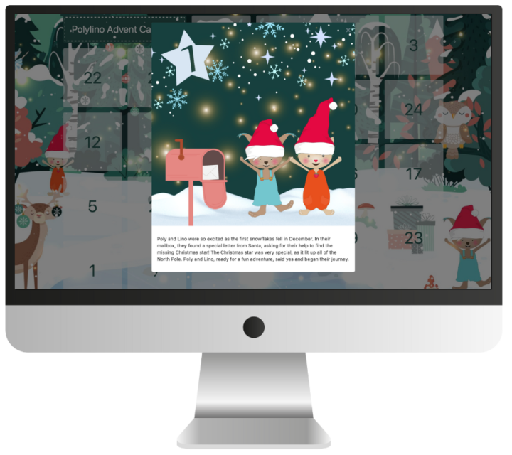 Poly and Lino advent calendar 2024 door 1