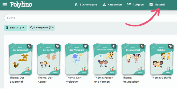 Polylino screenshot of materials