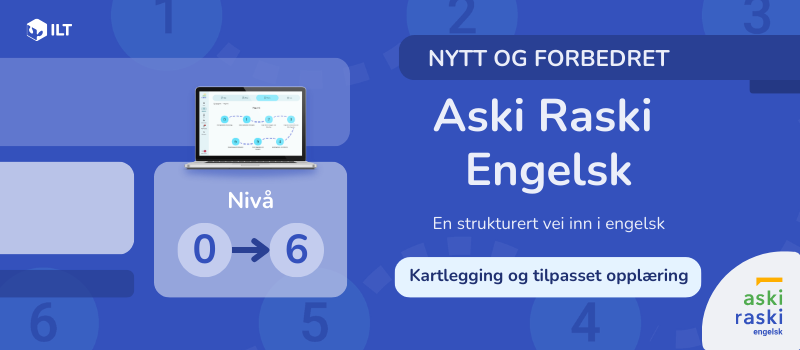 Aski Raski Engelsk banner