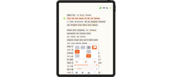 visuel tablette audio + texte SONDO