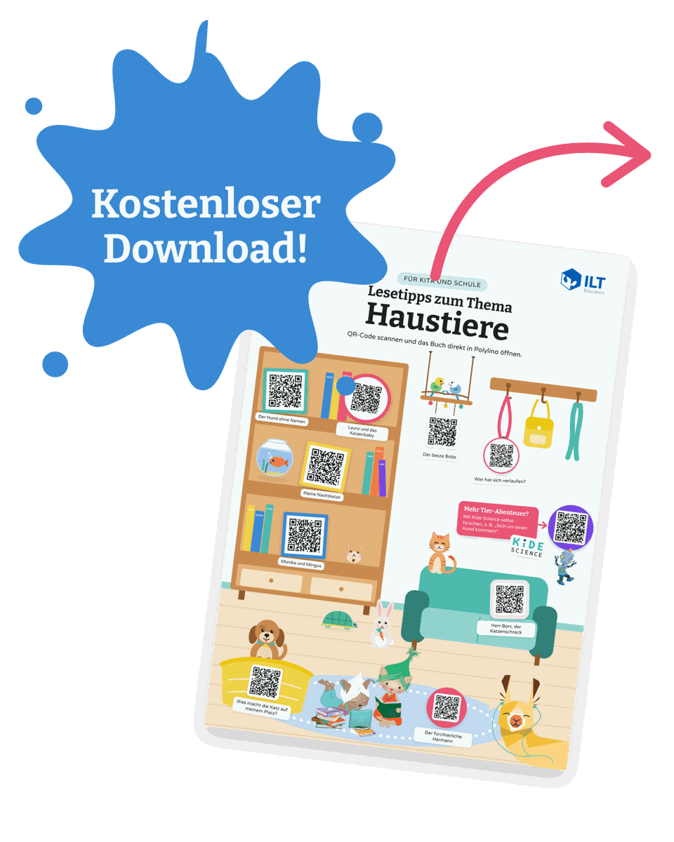 Poster Lesetipps zum Thema Haustiere als kostenloser Download